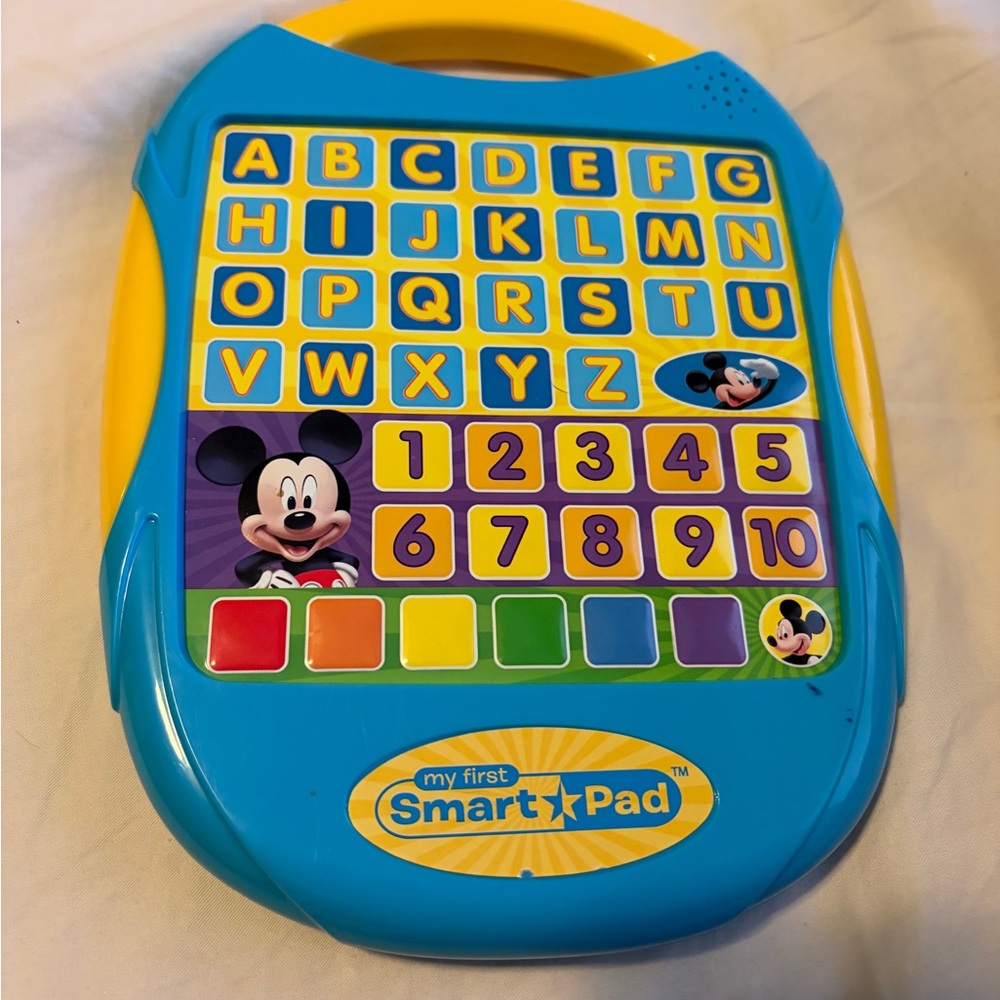 Disney Mickey Mouse Alphabet, music & Numbers Learning Pad - Blue & Yellow